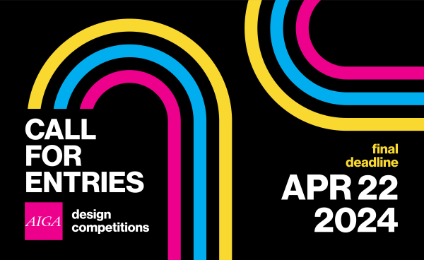 365: AIGA Year in Design 365 Year in Design Logo with large neon numbers in pink yellow and green